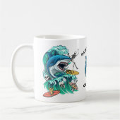 Mug Ondes de requin personnalisé (Gauche)