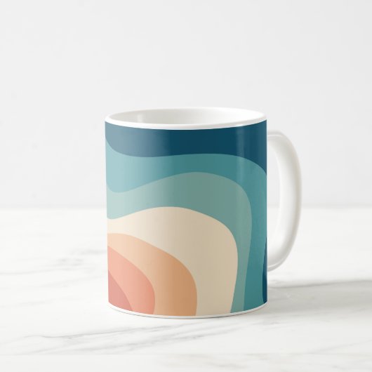 Mug Ondes de style rétro (Devant droit)