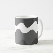Mug Ondes horizontales grises et blanches motif (Devant droit)
