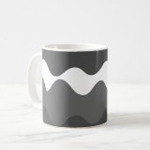 Mug Ondes horizontales grises et blanches motif (Devant gauche)