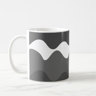 Mug Ondes horizontales grises et blanches motif