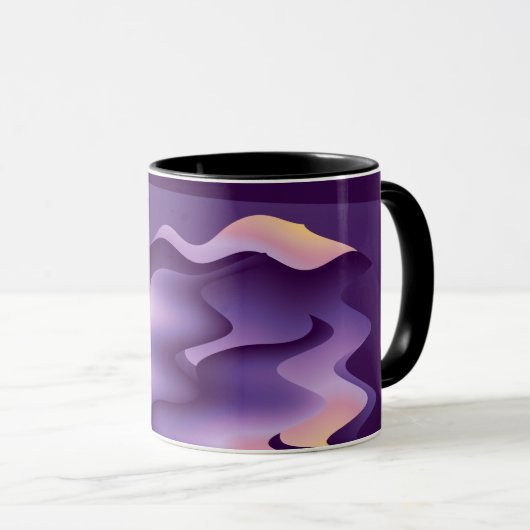 Mug Ondes violettes (Devant droit)