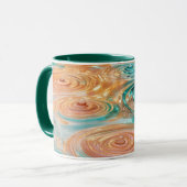 Mug Ondulations de Tranquillité Harmonie d'Eau Abstrai (Devant gauche)