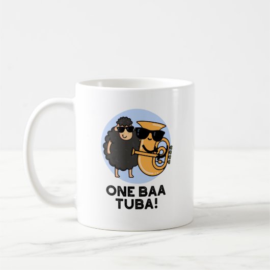 Mug One Baa Tuba Funny Music Sheep Pun (Gauche)