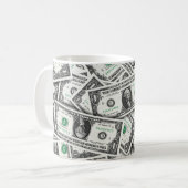 Mug One Dollar Bill Pattern (Devant gauche)