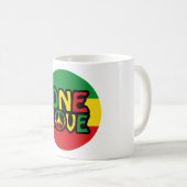Mug One Love, Reggae design avec des couleurs reggae (Devant droit)