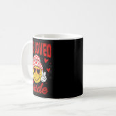 Mug One Loved Dude Checkered Heart Valentines Day Boys (Devant gauche)