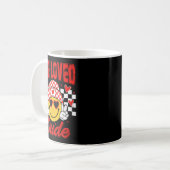 Mug One Loved Dude Checkered Heart Valentines Day Boys (Devant gauche)
