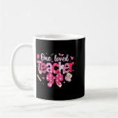 Mug One Loved Teacher Coquette Bow Pencil Valentine Gi (Gauche)