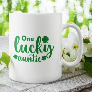 Mug One Lucky Auntie Cute St Patrick Day
