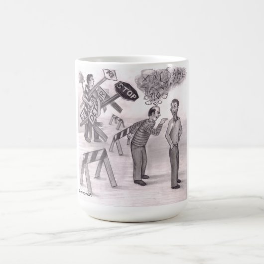Mug One Man Angry Pointing a Finger at Another Man Sta (Centre)