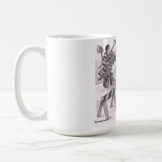 Mug One Man Angry Pointing a Finger at Another Man Sta
