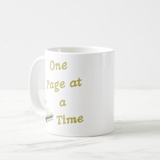 Mug One Page at a Time – Mindful Reading Design (Devant gauche)