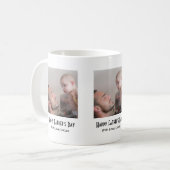 Mug One Photo Happy Father's Day Black White (Devant gauche)