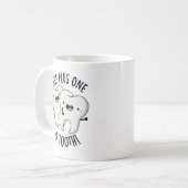 Mug One Plus One Est Drôle Dentaire Dentelle Pun (Devant gauche)
