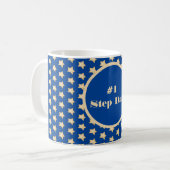 Mug #One Step Papa Simple Gold Star sur Arrière - plan (Devant gauche)