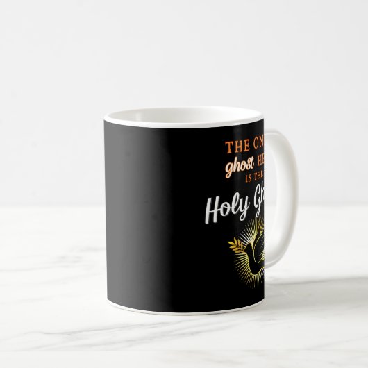 Mug Only The Holy Ghost - Funny Anti Halloween Christi (Devant droit)