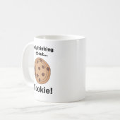 Mug Only Thinking About Cookie Funny Food Quote (Devant gauche)