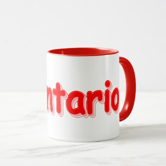 Mug "#Ontario" Joli design. Commandez dès maintenant  (Devant droit)