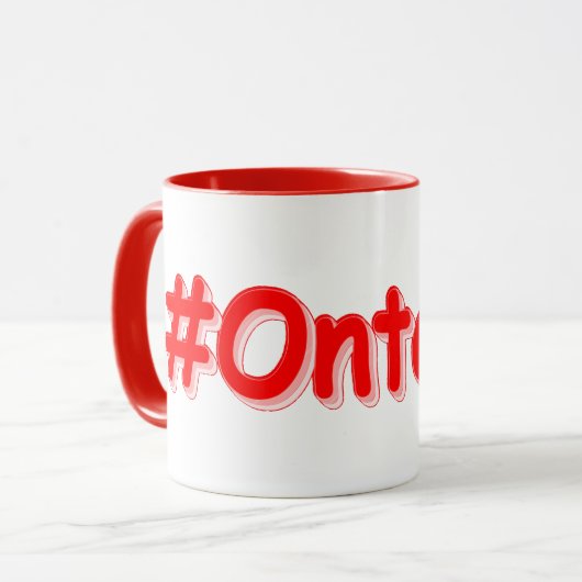 Mug "#Ontario" Joli design. Commandez dès maintenant  (Devant gauche)