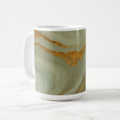 Mug Onyx Luxueux Avec Or Et Vert (Devant gauche)