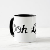 Mug Ooh La La Script Noir (Devant gauche)