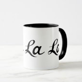 Mug Ooh La La Script Noir (Devant droit)