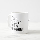 Mug Ooo Cela nécessite une feuille de calcul de donnée (Devant gauche)