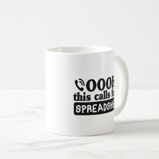 Mug OOOH...Cela Demande Un Tableur, Comptable Cool (Devant droit)