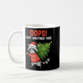 Mug Oops I Got Another Tree Funny Raccoon Christmas Qu (Gauche)
