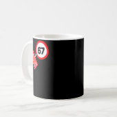 Mug Oops I Hit 6 7 Six Seven Funny 67 Speed Limit Sign (Devant gauche)