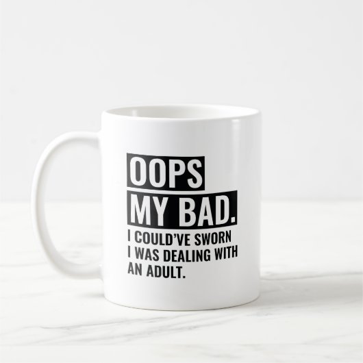Mug OOPS Mon Mauvais (Gauche)