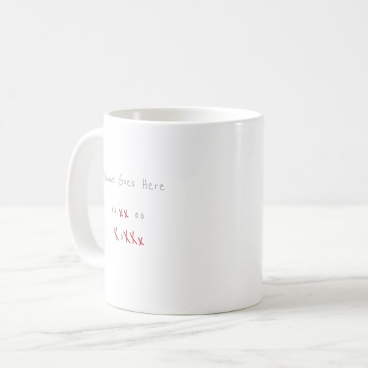 Mug ooxxooXoXXx fait sur commande (Devant gauche)