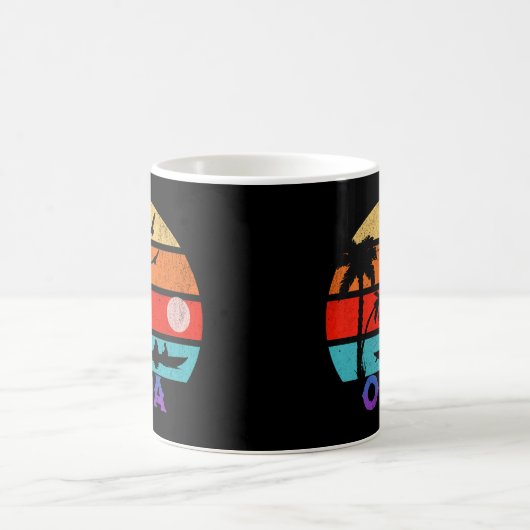 Mug Opa Retro Sunset Ocean Grand-père (Centre)