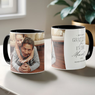 Mug Opa Script Heart Grateful pour chaque instant phot