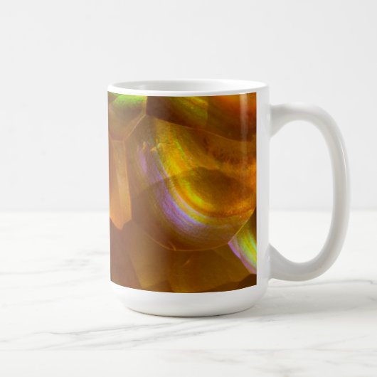 Mug Opale de feu orange iridescente (Droite)