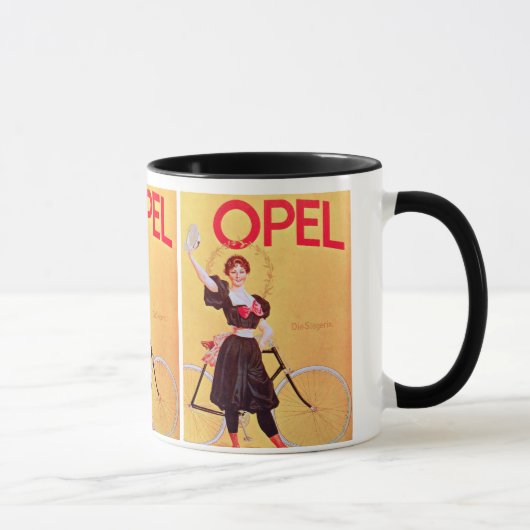 Mug Opel - affiche vintage Art (1900) de bicyclette (Droite)