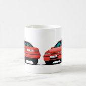 Mug Opel Calibra rouge avant et arrière (Centre)