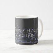 Mug Opéra de Sydney Latitude Longitude (Devant droit)