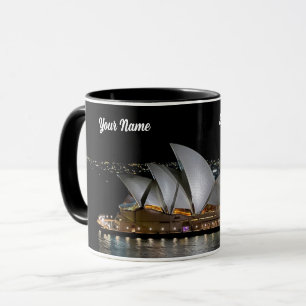Mug Opéra de Sydney par nuit, Australie, photo