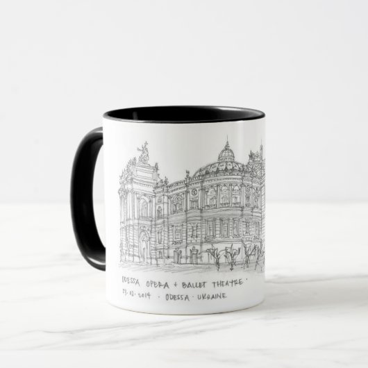 Mug Opéra + théâtre de ballet, Odessa, Ukraine (Devant gauche)