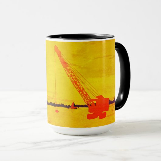MUG OPÉRATEUR DE CRANE PÊCHE GLACE NORTHWEST CRANE ART (Devant droit)