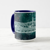 Mug Opérateur de grue Traces de Noël (Devant gauche)