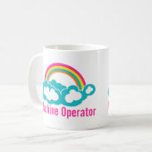 Mug Opérateur de machine arc-en-ciel Cloud (Devant gauche)