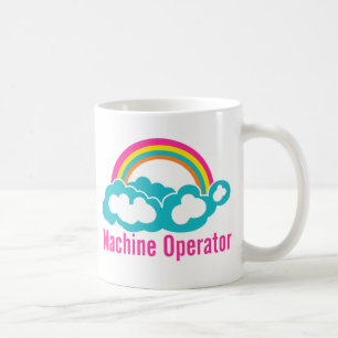 Mug Opérateur de machine arc-en-ciel Cloud
