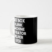 Mug Opérateur de machine vierge de la meilleure boîte (Devant gauche)