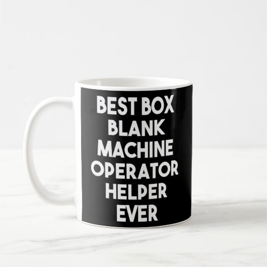 Mug Opérateur de machine vierge de la meilleure boîte (Gauche)