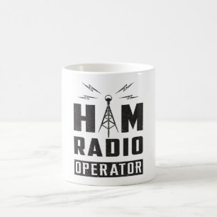 Mug Opérateur HAM Radio Antenne Amateur Fréquence Cade