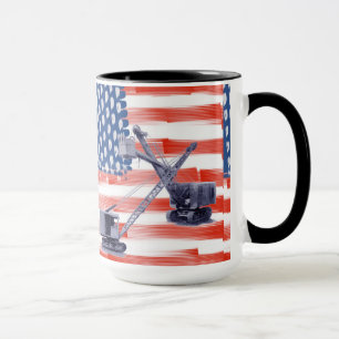 Mug Opérateurs de drapeau rouge blanc et bleu américai