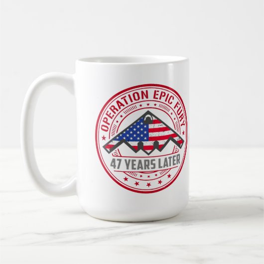 Mug Opération Epic Fury 47 Ans Plus Tard B-2 Stealth  (Gauche)